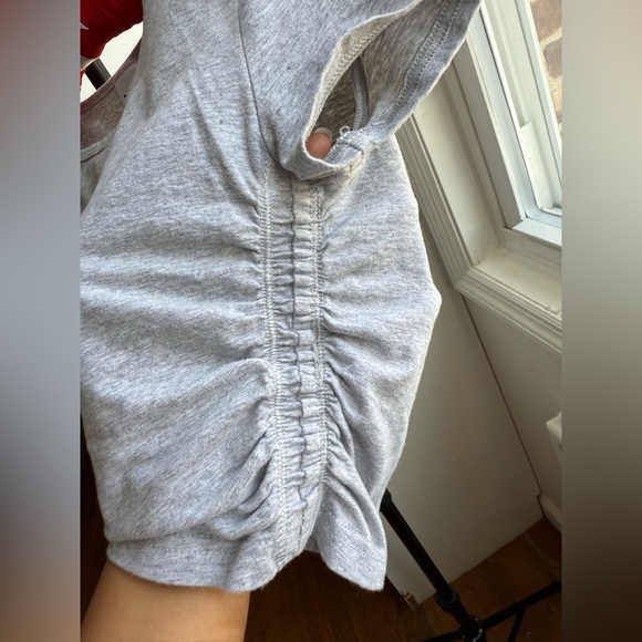 TNA Light Gray Ruched Crop Top - Picture 4 of 5